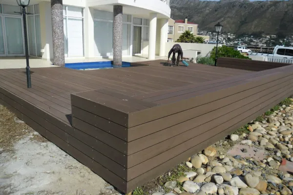 Composite deck in front of house project