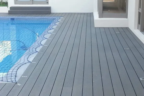 Composite deck pool surround