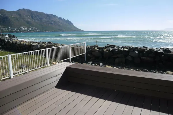 Composite deck next to house