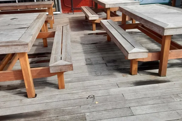 Restored timber fence