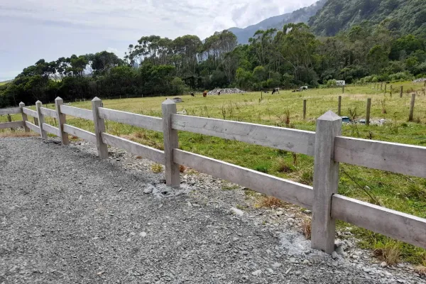 Fence restoration project before