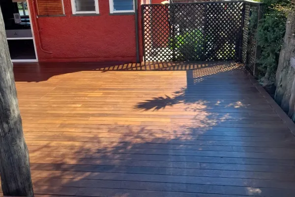 Restored deck after