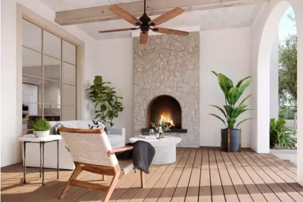 Trex Lineage decking cosy outside area