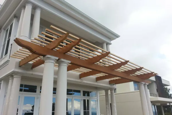 Pergola over verandah