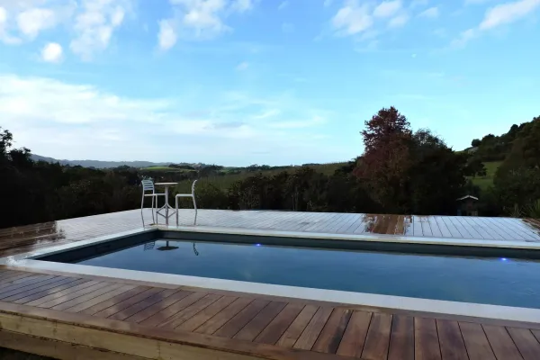 Pool Decking with Table and Chairs