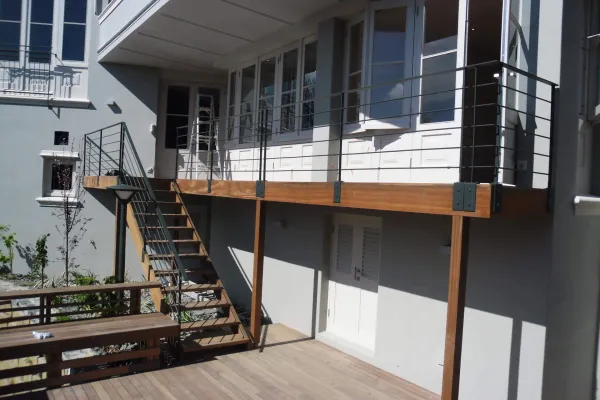Timber deck first level