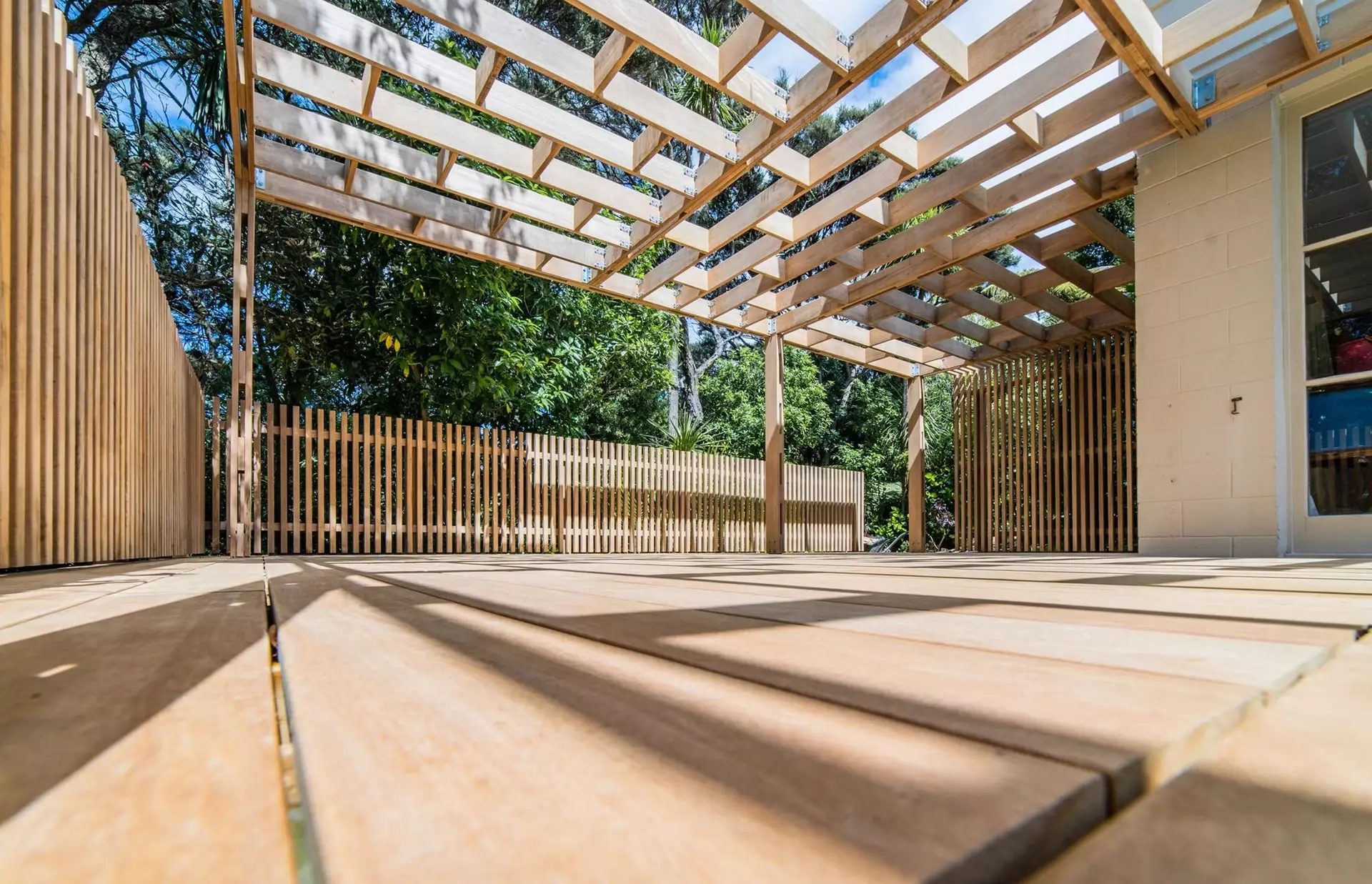 Detail of the deck construction.