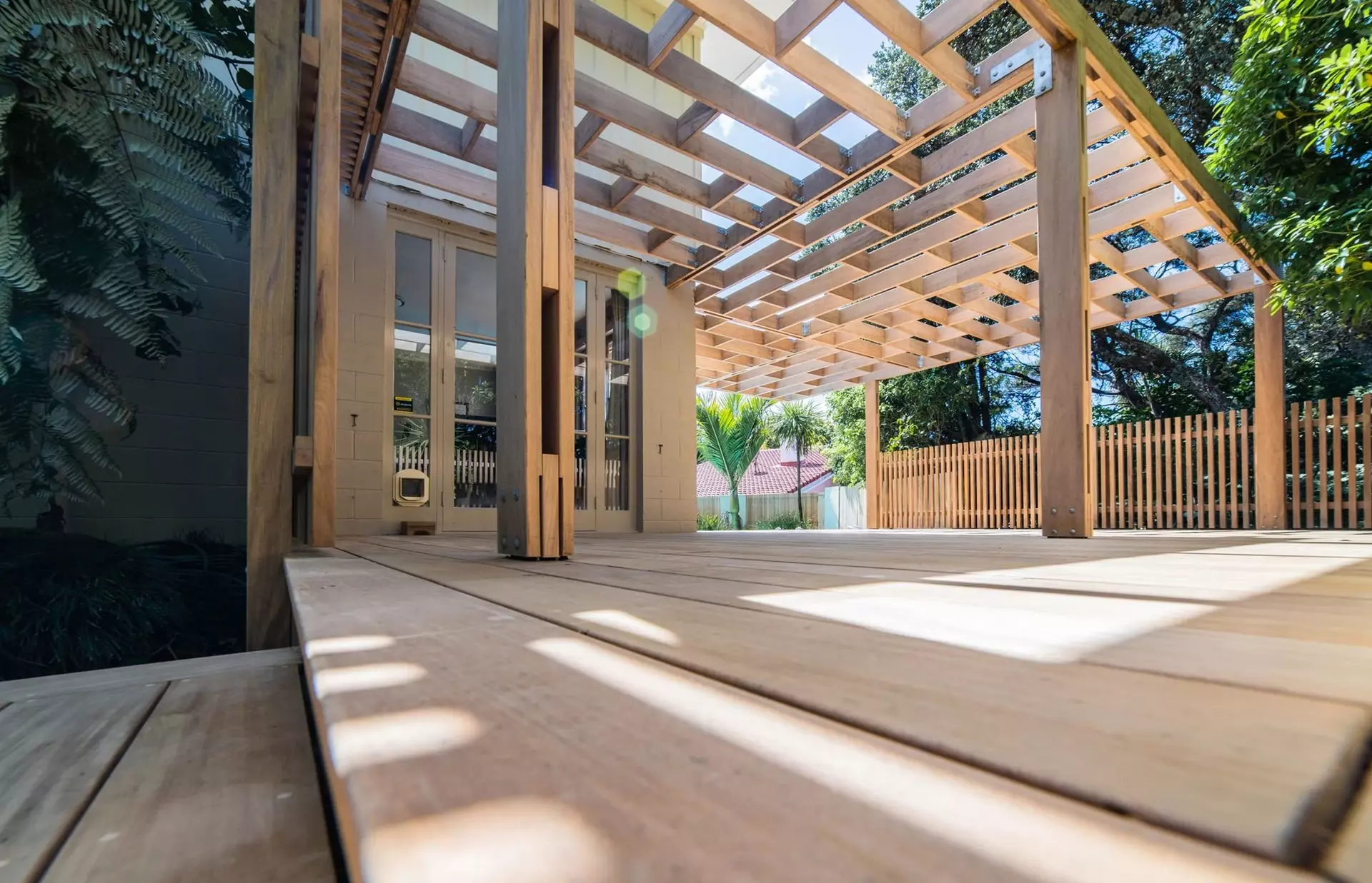 Picture showing detail of decking planks