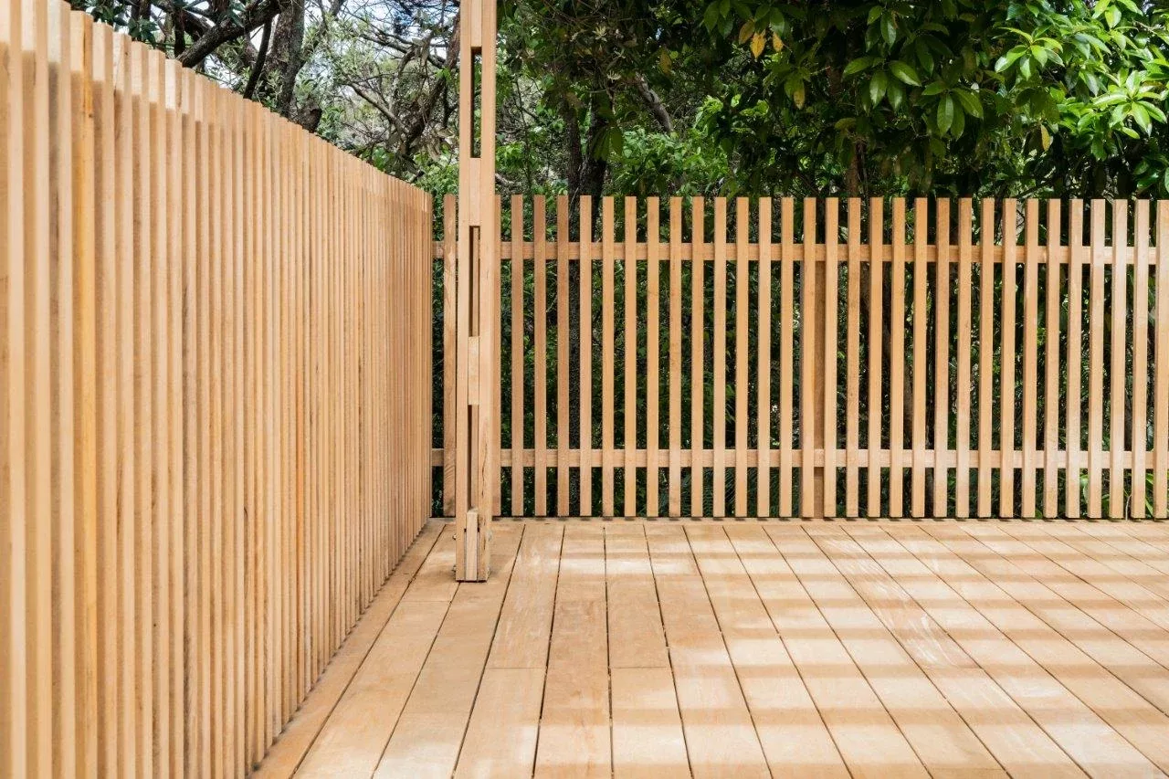 Timber Fencing around the deck