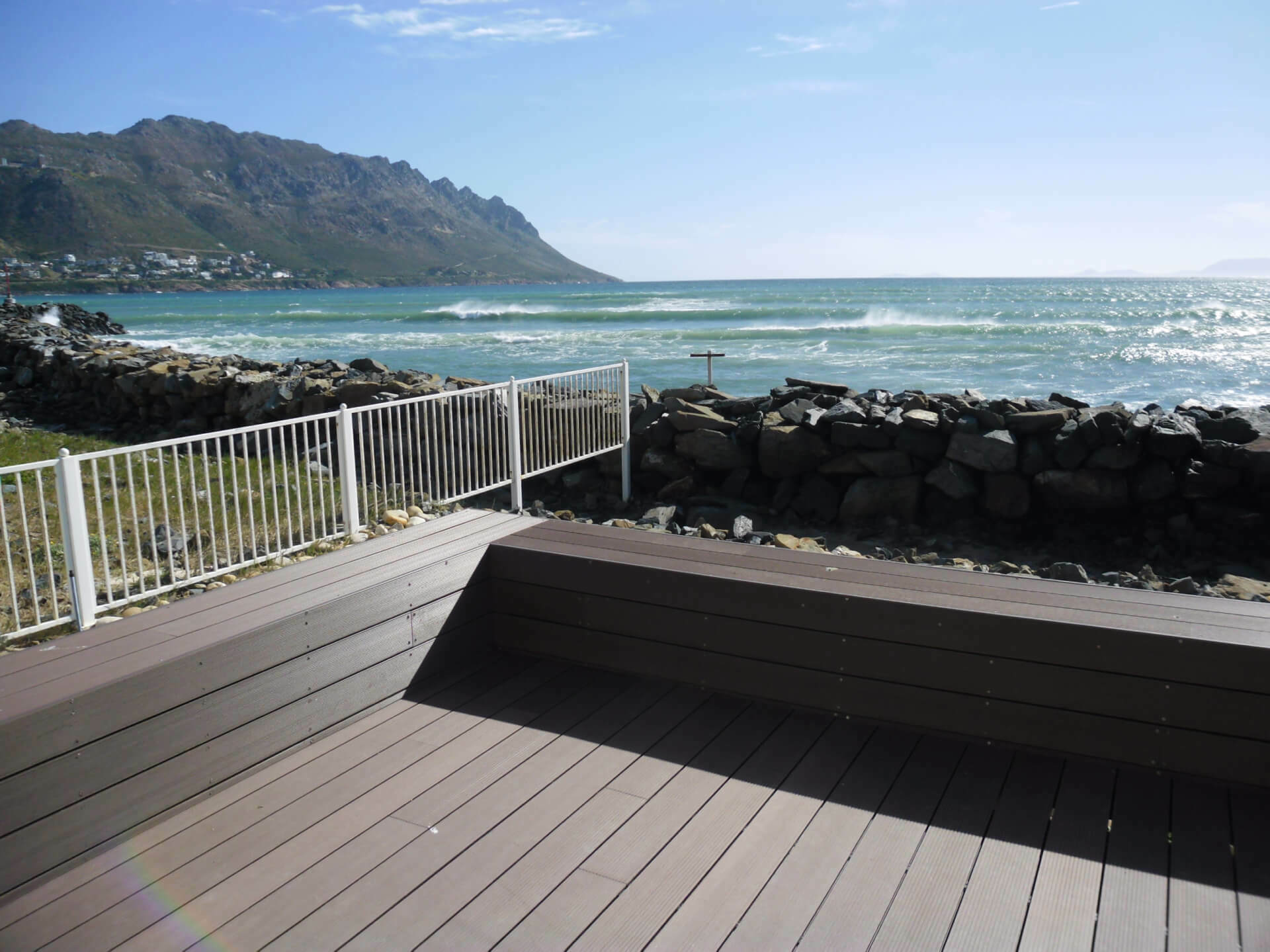 Composite deck project with sea view