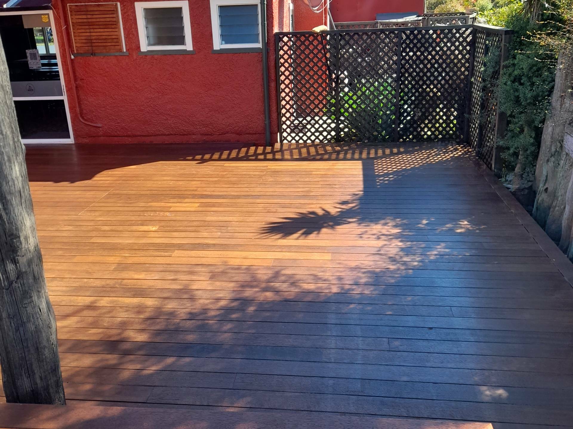 Restored deck after