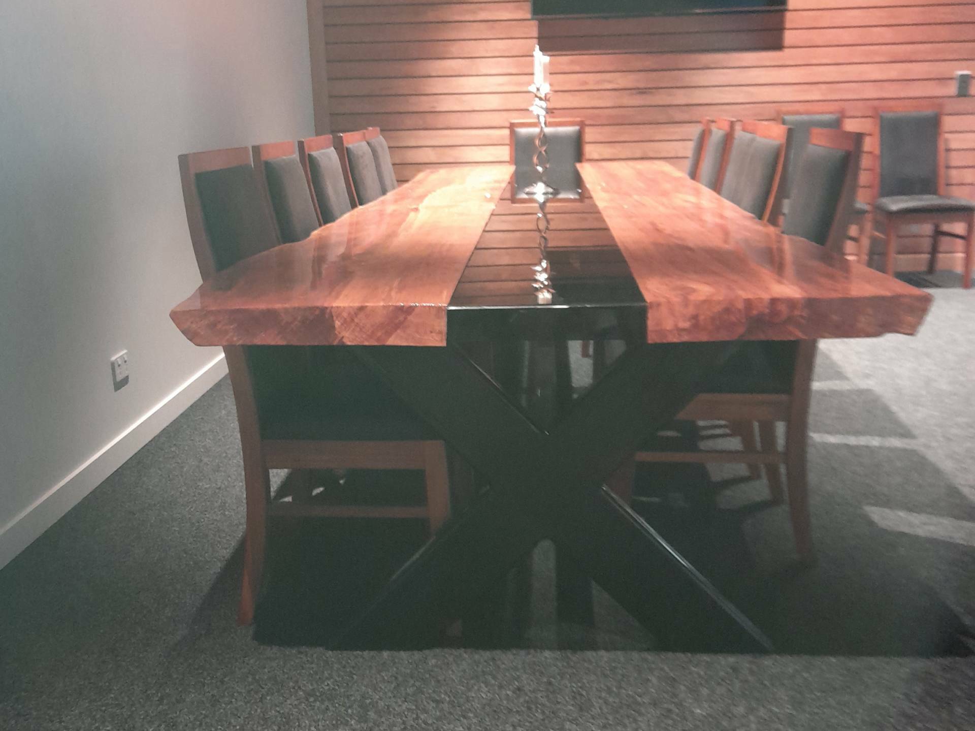 Dining table custom furniture side view