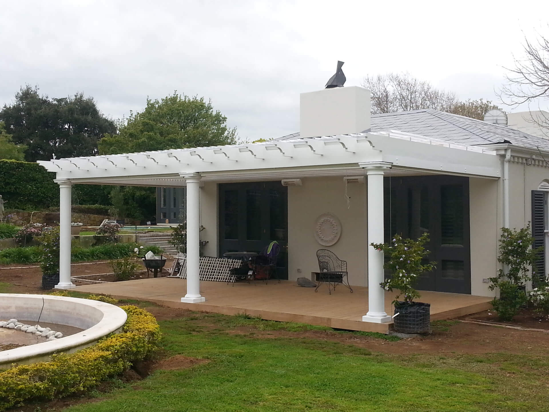 White pergola auckland