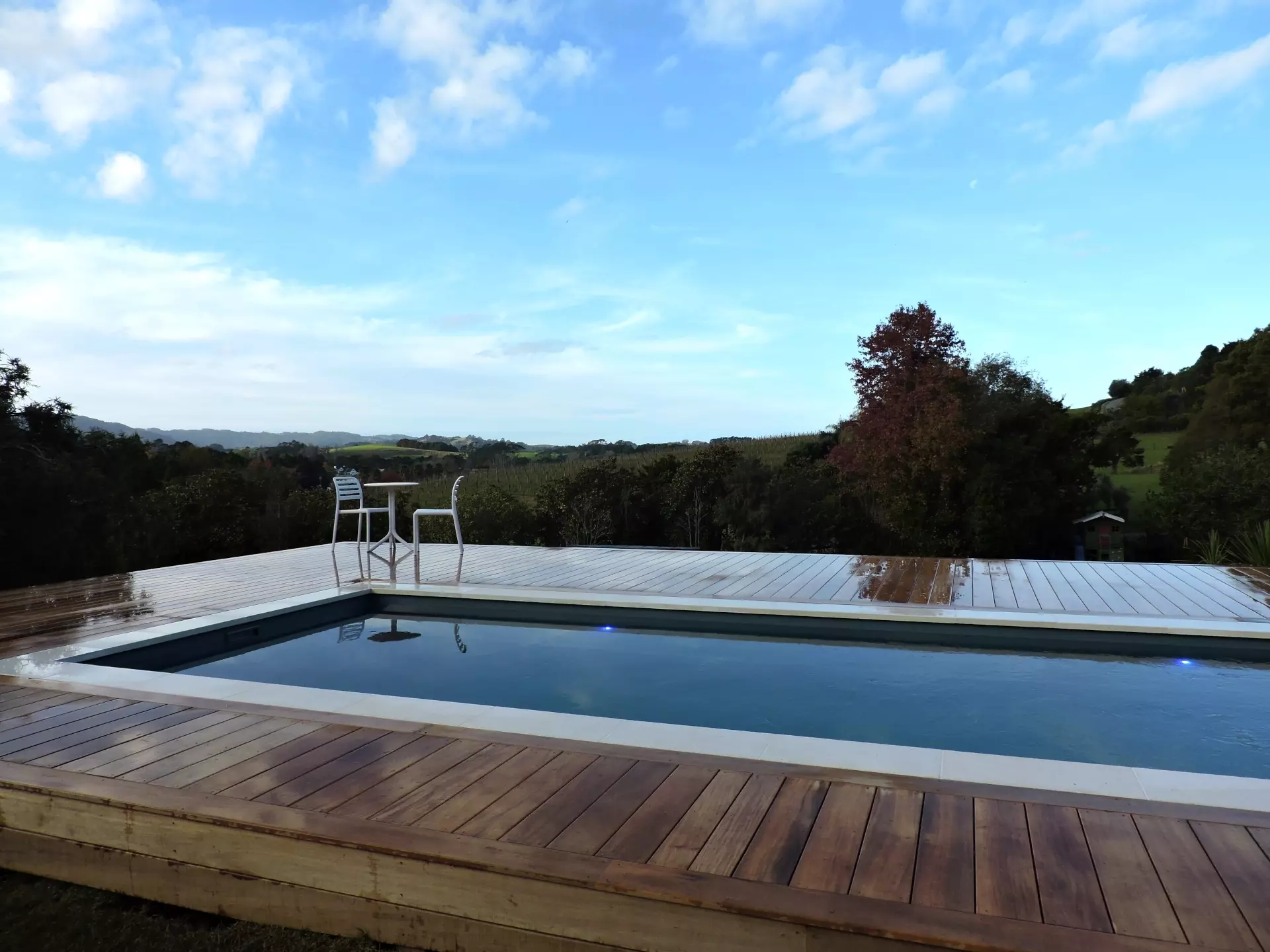 Pool Decking with Table and Chairs