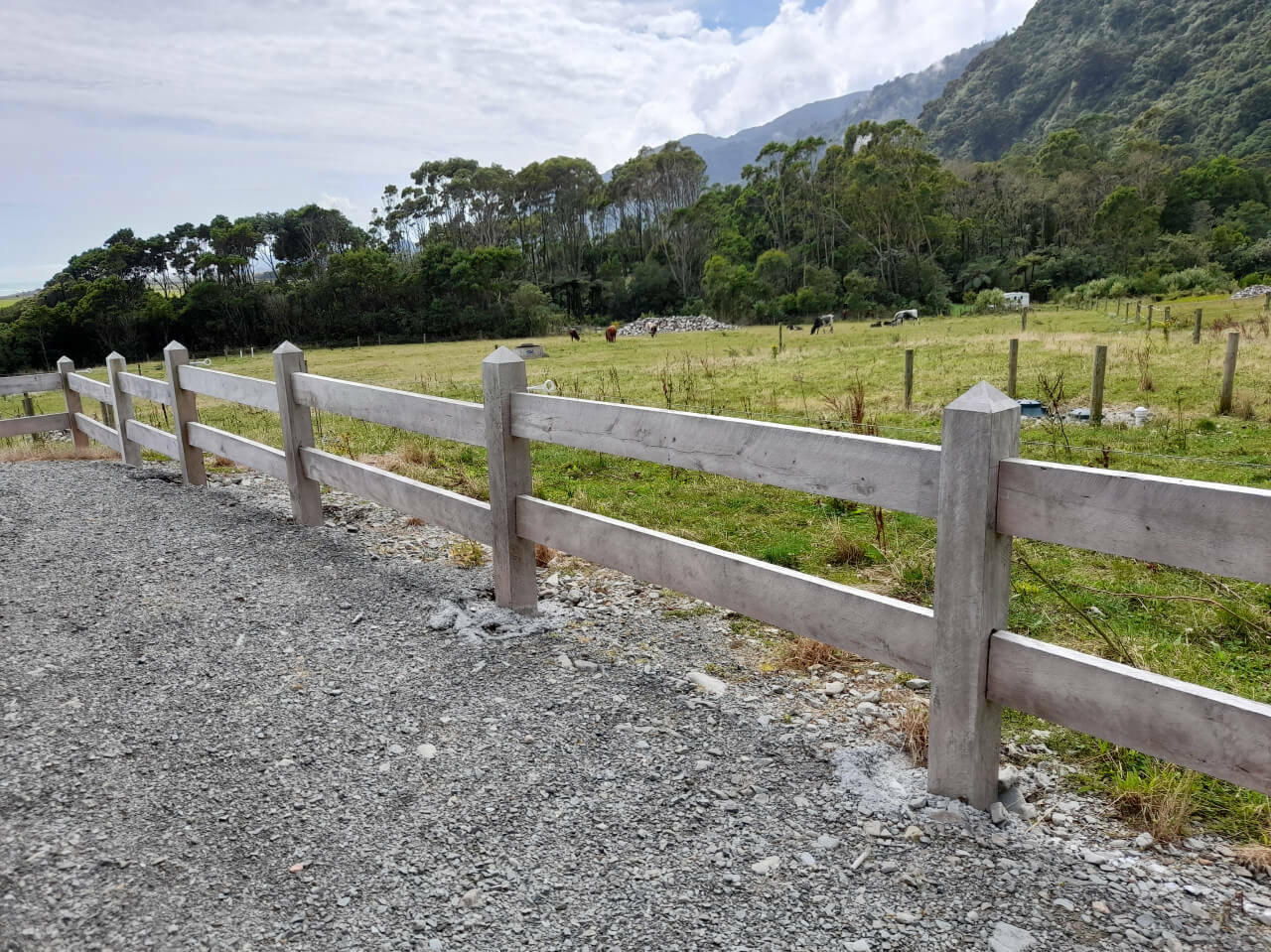 Timber fence before restoration