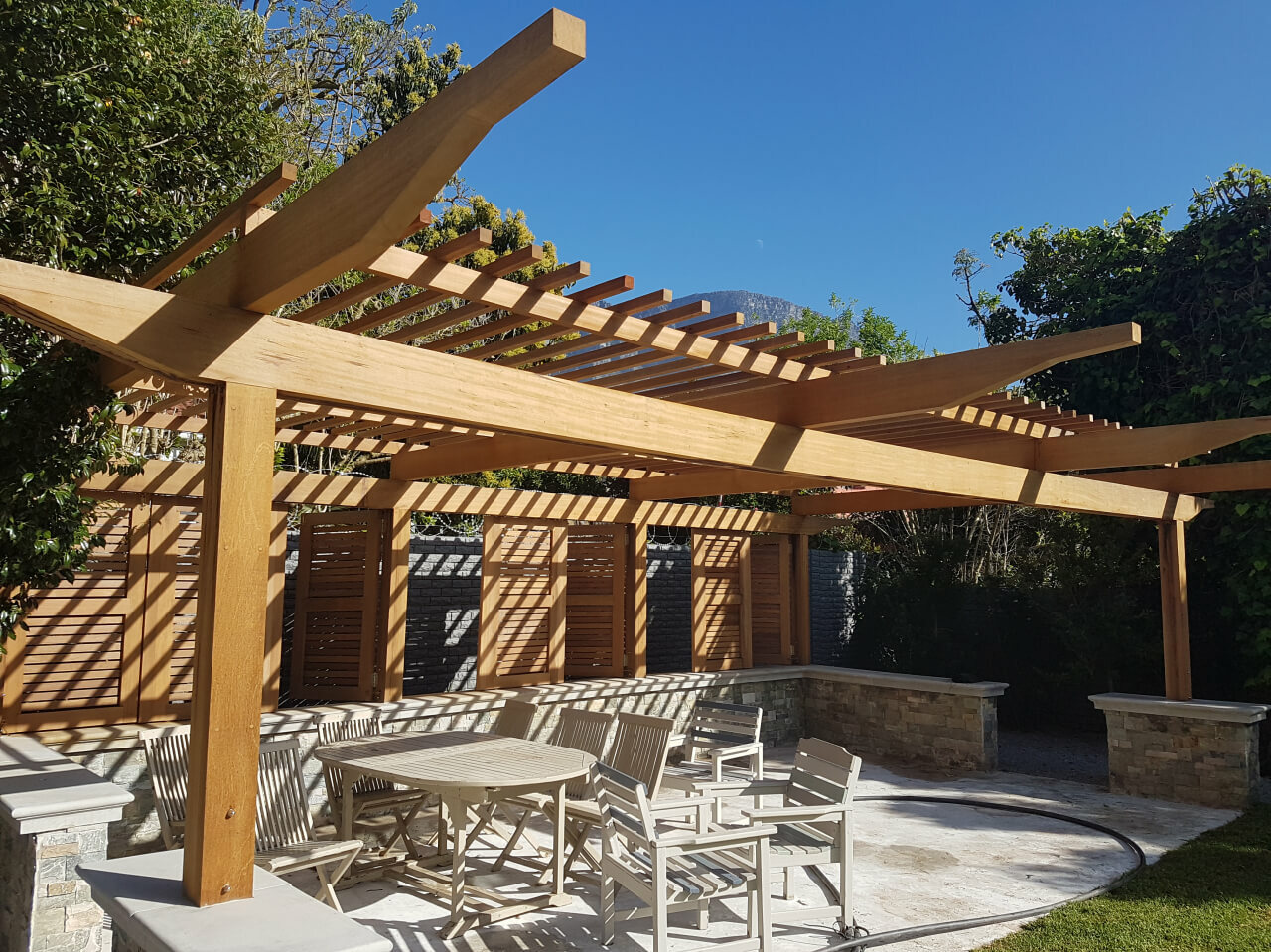 Pergola over verandah